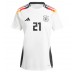 Echipament fotbal Germania Ilkay Gundogan #21 Tricou Acasa European 2024 pentru femei maneca scurta